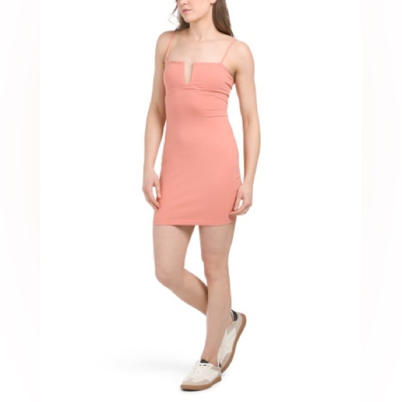 SUSANA MONACO blush Square Wire String Mini Dress - Picture 1 of 2